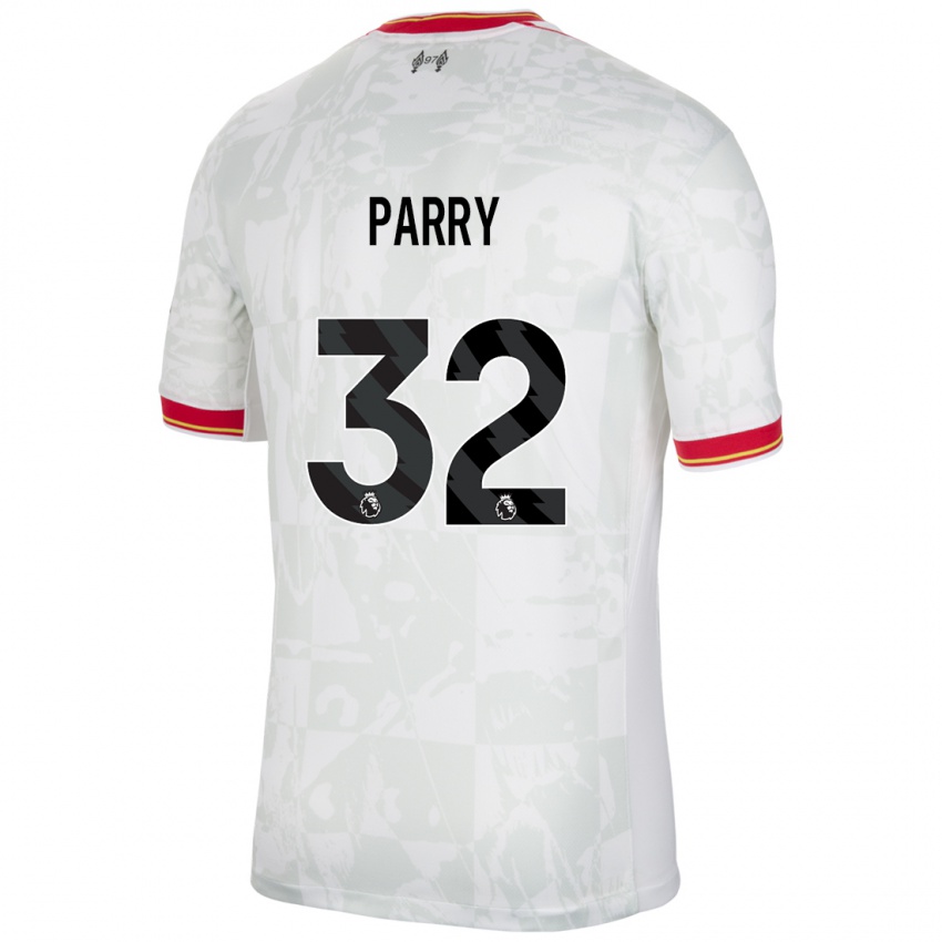 Kinder Lucy Parry #32 Weiß Rot Schwarz Ausweichtrikot Trikot 2024/25 T-Shirt Österreich