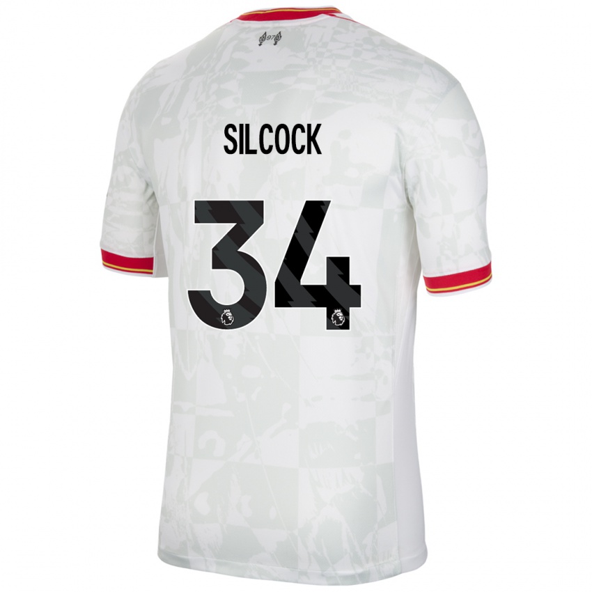 Kinder Hannah Silcock #34 Weiß Rot Schwarz Ausweichtrikot Trikot 2024/25 T-Shirt Österreich