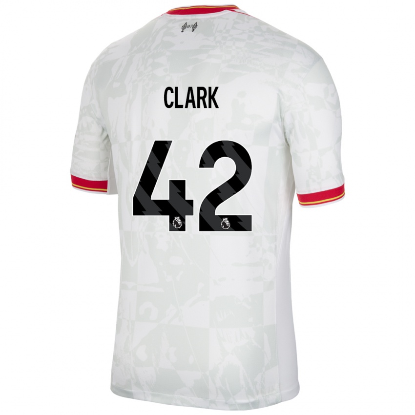 Kinder Bobby Clark #42 Weiß Rot Schwarz Ausweichtrikot Trikot 2024/25 T-Shirt Österreich