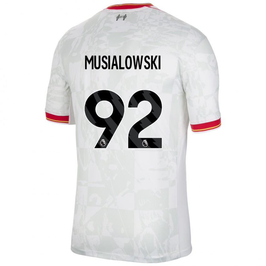 Kinder Mateusz Musialowski #92 Weiß Rot Schwarz Ausweichtrikot Trikot 2024/25 T-Shirt Österreich