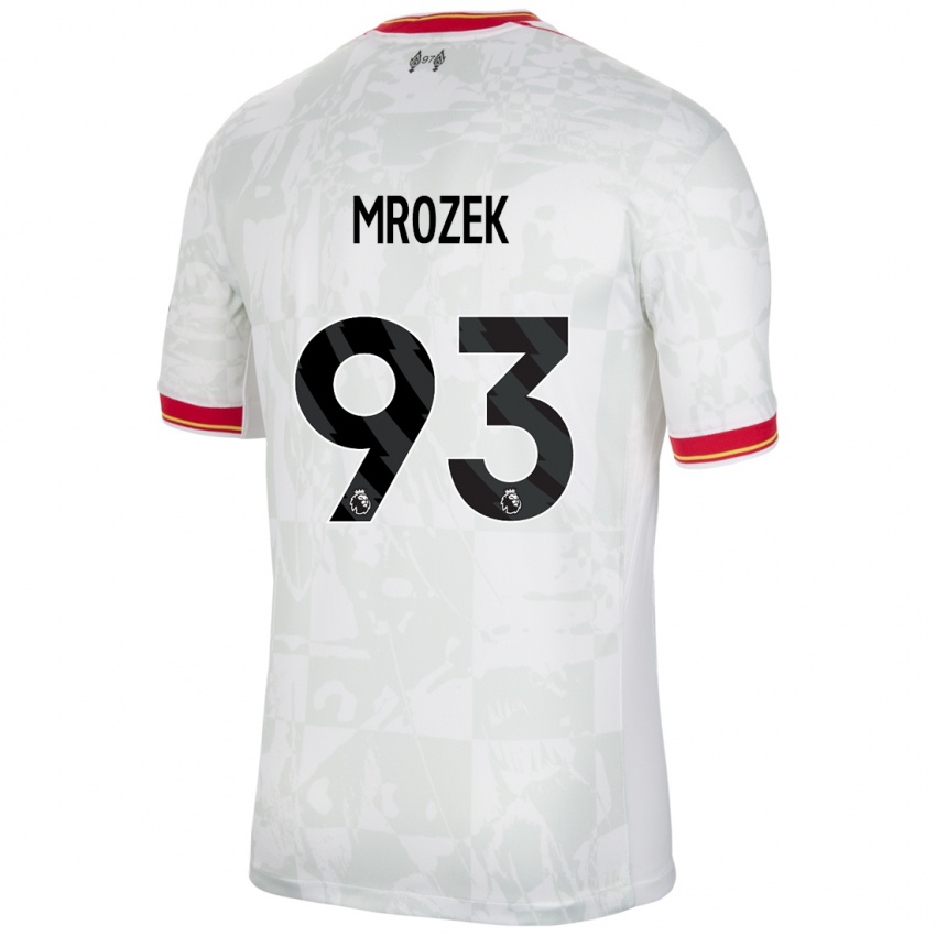 Kinder Fabian Mrozek #93 Weiß Rot Schwarz Ausweichtrikot Trikot 2024/25 T-Shirt Österreich