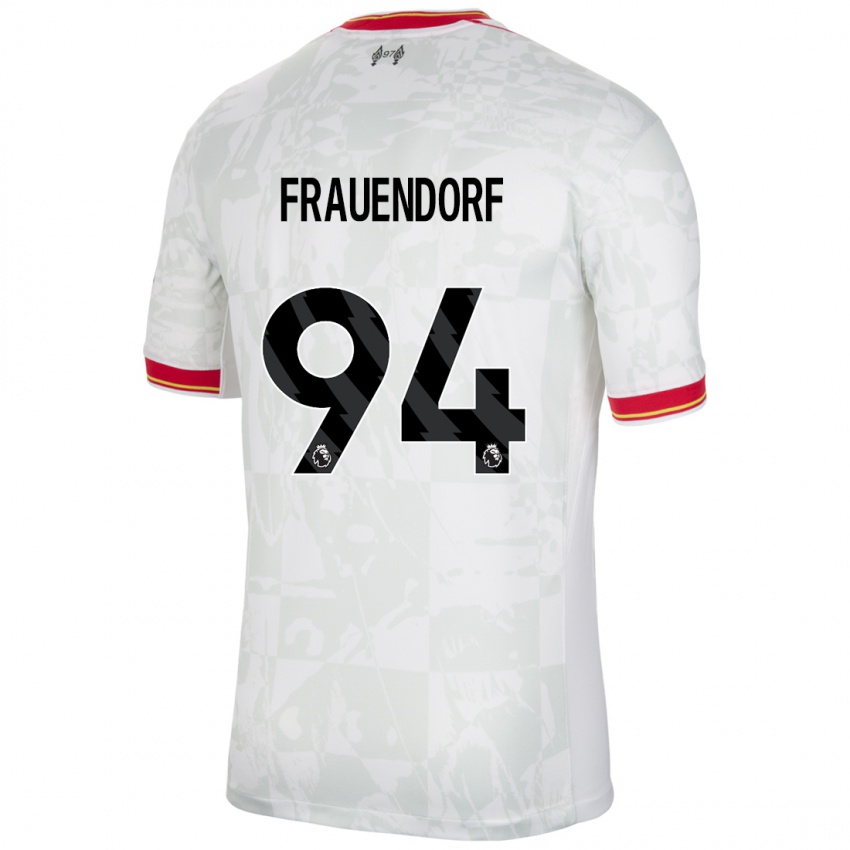 Kinder Melkamu Frauendorf #94 Weiß Rot Schwarz Ausweichtrikot Trikot 2024/25 T-Shirt Österreich