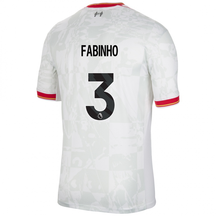 Kinder Fabinho #3 Weiß Rot Schwarz Ausweichtrikot Trikot 2024/25 T-Shirt Österreich