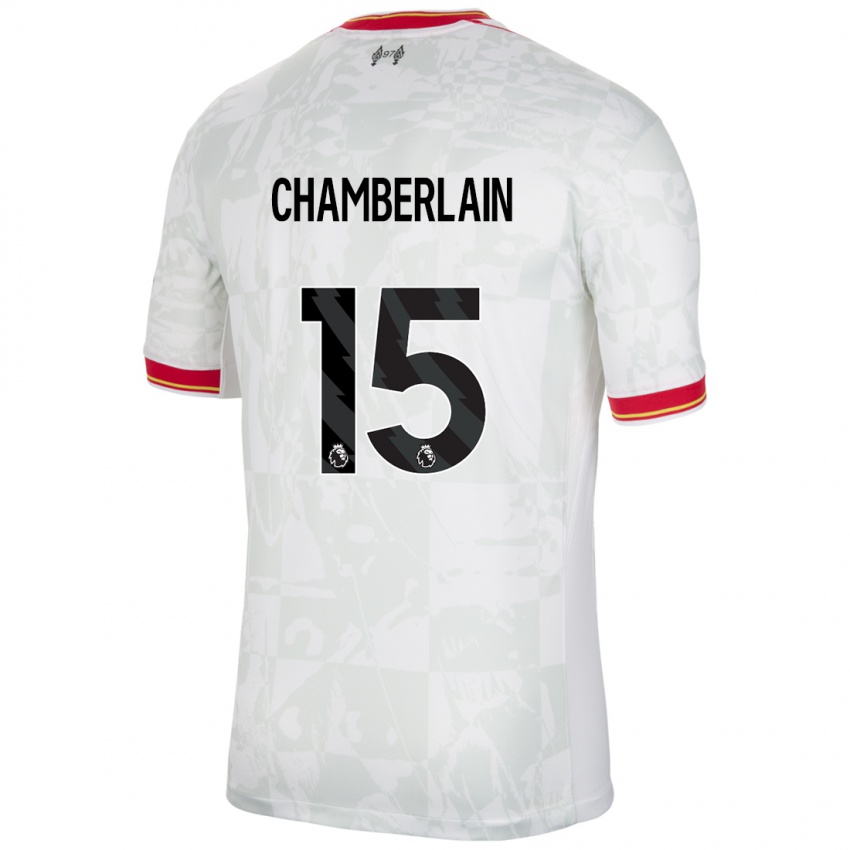 Kinder Alex Oxlade Chamberlain #15 Weiß Rot Schwarz Ausweichtrikot Trikot 2024/25 T-Shirt Österreich