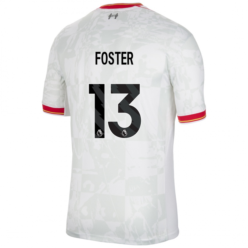 Kinder Rylee Foster #13 Weiß Rot Schwarz Ausweichtrikot Trikot 2024/25 T-Shirt Österreich