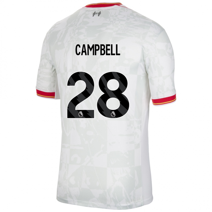 Kinder Megan Campbell #28 Weiß Rot Schwarz Ausweichtrikot Trikot 2024/25 T-Shirt Österreich