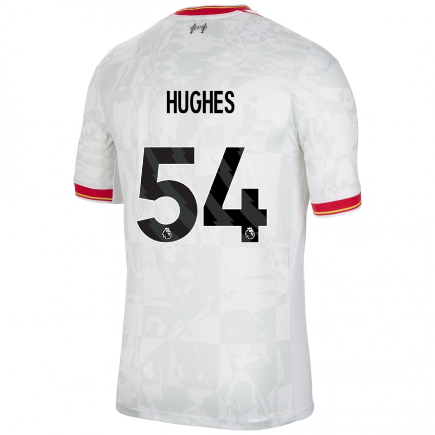 Kinder Liam Hughes #54 Weiß Rot Schwarz Ausweichtrikot Trikot 2024/25 T-Shirt Österreich