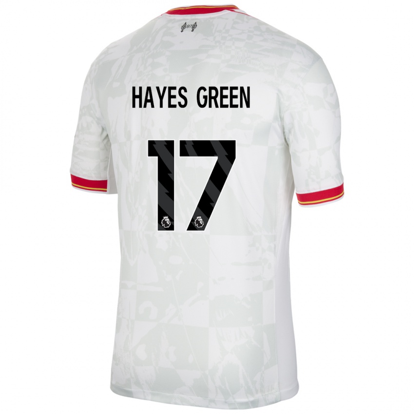 Kinder Charlie Hayes-Green #17 Weiß Rot Schwarz Ausweichtrikot Trikot 2024/25 T-Shirt Österreich