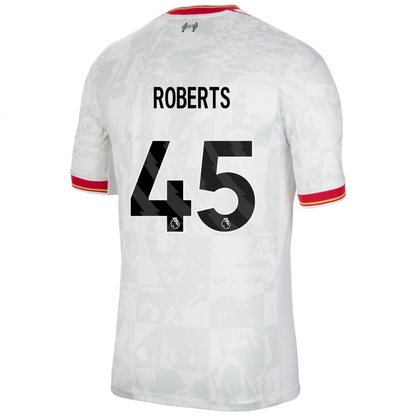 Kinder Iwan Roberts #45 Weiß Rot Schwarz Ausweichtrikot Trikot 2024/25 T-Shirt Österreich