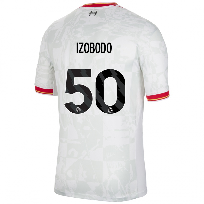 Kinder Elijah Izobodo John #50 Weiß Rot Schwarz Ausweichtrikot Trikot 2024/25 T-Shirt Österreich