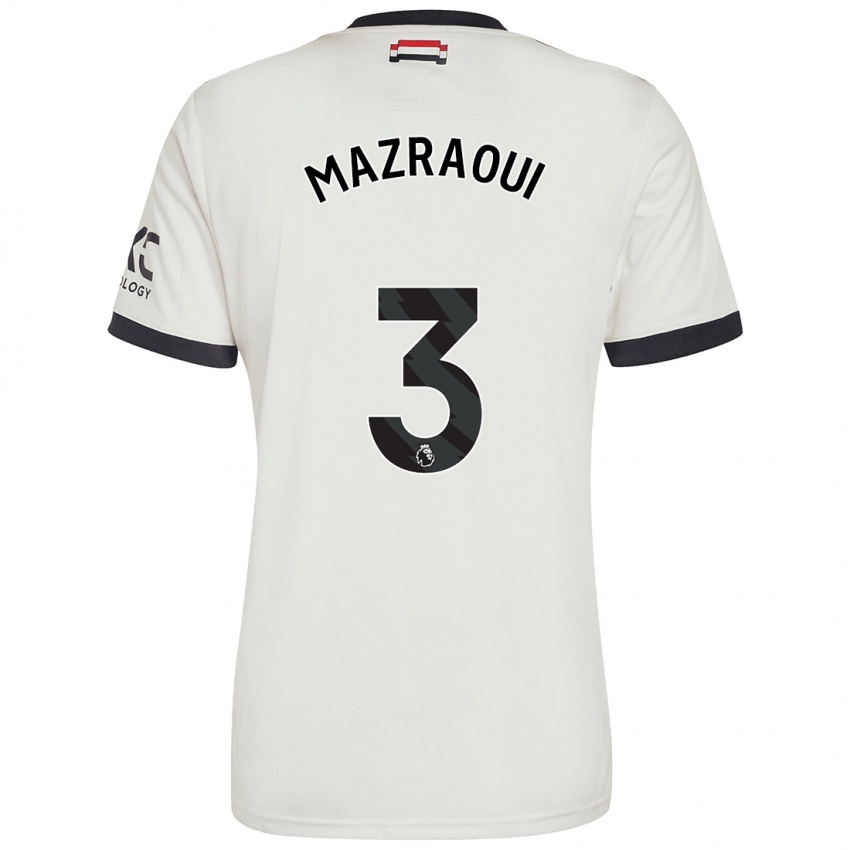 Kinder Noussair Mazraoui #3 Cremeweiß Ausweichtrikot Trikot 2024/25 T-Shirt Österreich