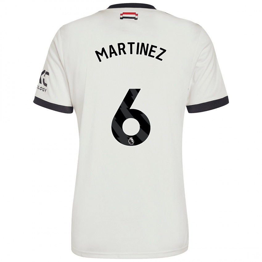 Kinder Lisandro Martinez #6 Cremeweiß Ausweichtrikot Trikot 2024/25 T-Shirt Österreich