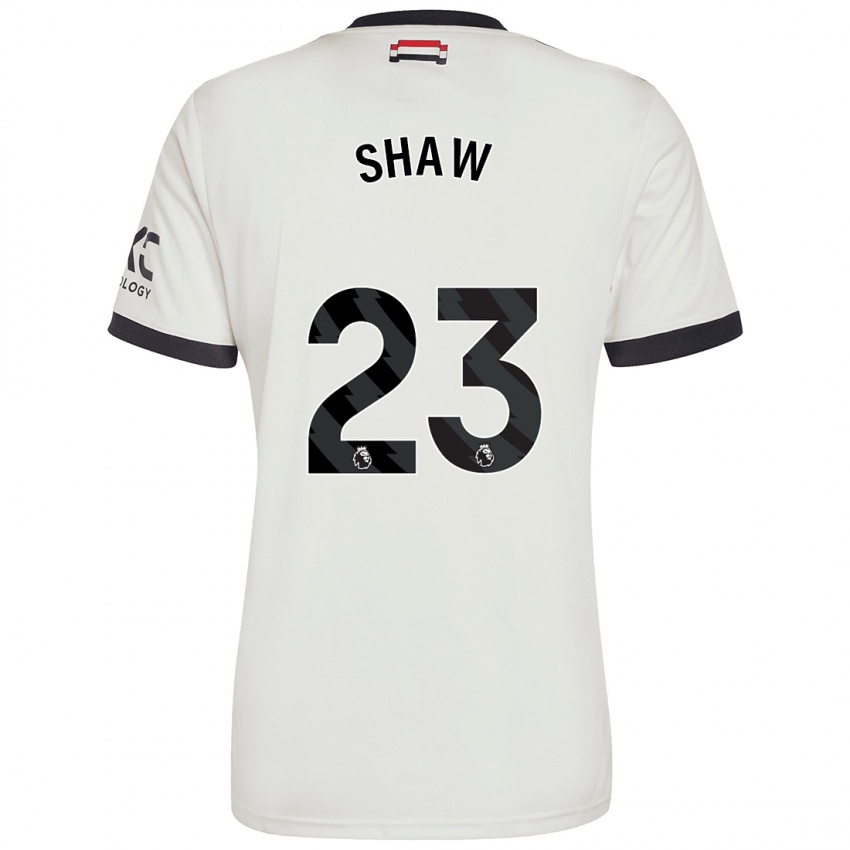 Kinder Luke Shaw #23 Cremeweiß Ausweichtrikot Trikot 2024/25 T-Shirt Österreich