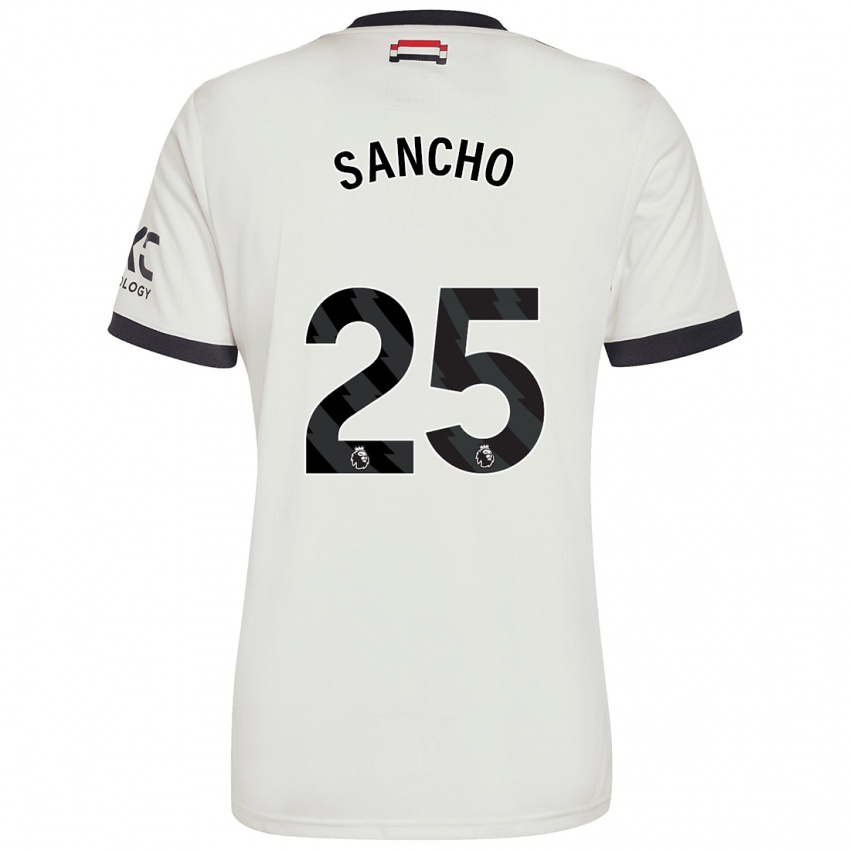 Kinder Jadon Sancho #25 Cremeweiß Ausweichtrikot Trikot 2024/25 T-Shirt Österreich