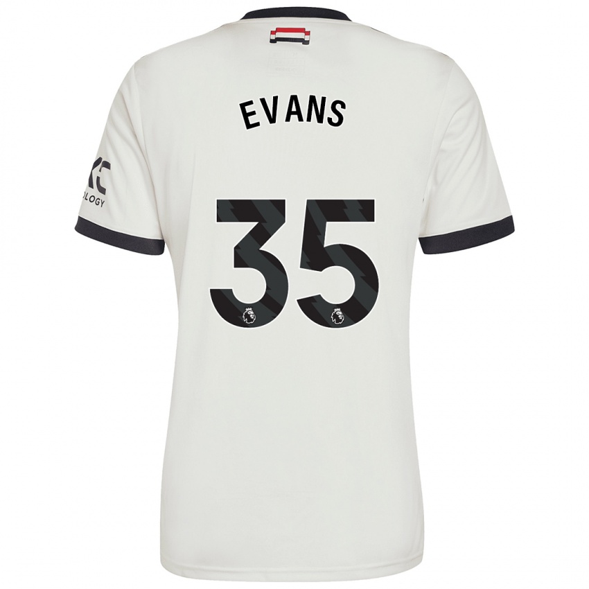 Kinder Jonny Evans #35 Cremeweiß Ausweichtrikot Trikot 2024/25 T-Shirt Österreich