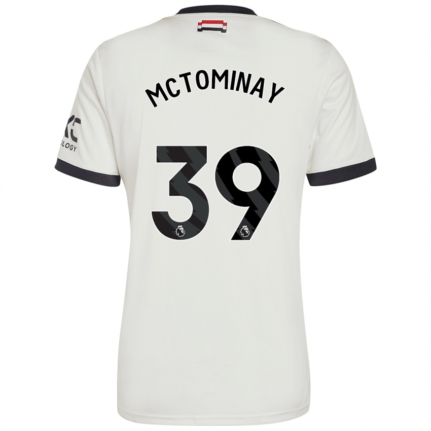 Kinder Scott Mctominay #39 Cremeweiß Ausweichtrikot Trikot 2024/25 T-Shirt Österreich