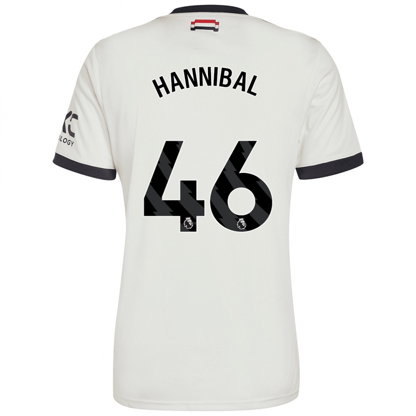 Kinder Hannibal Mejbri #46 Cremeweiß Ausweichtrikot Trikot 2024/25 T-Shirt Österreich