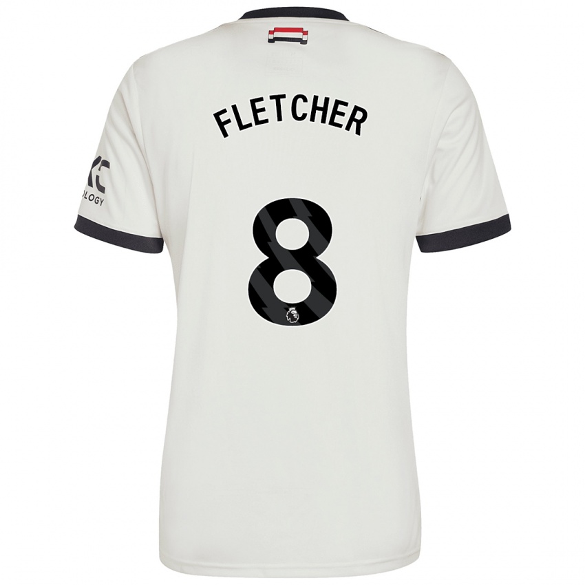 Kinder Tyler Fletcher #8 Cremeweiß Ausweichtrikot Trikot 2024/25 T-Shirt Österreich