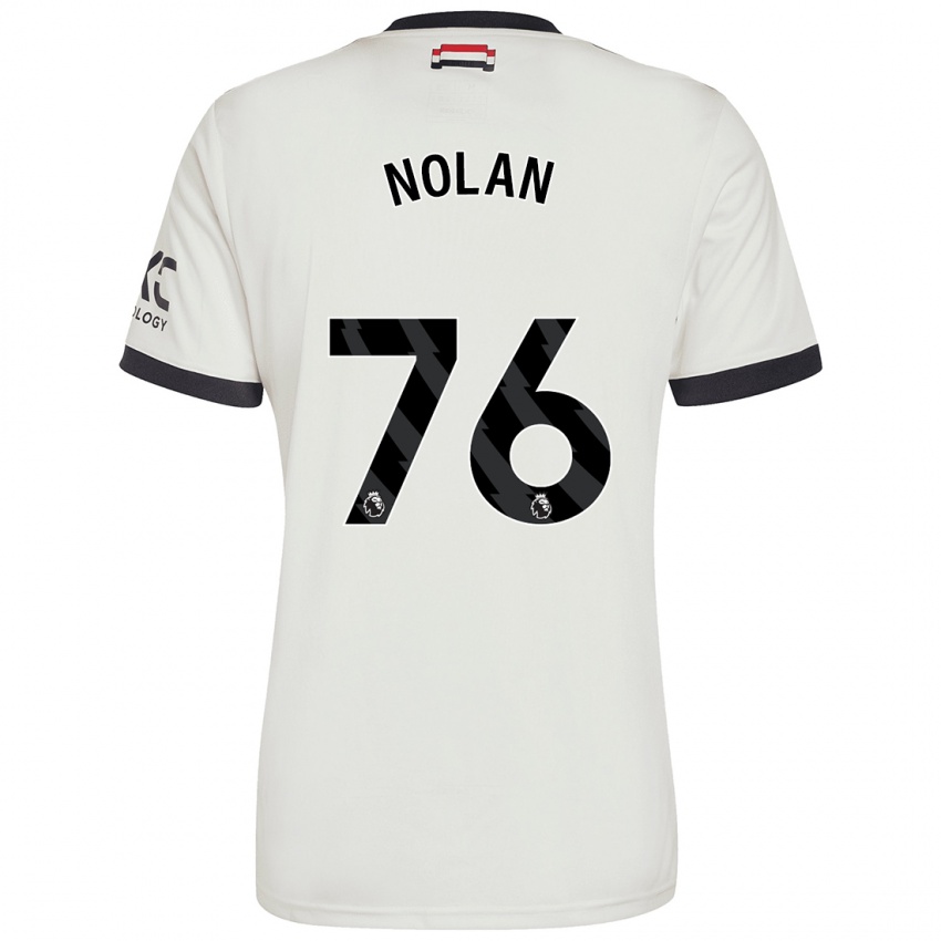 Kinder James Nolan #76 Cremeweiß Ausweichtrikot Trikot 2024/25 T-Shirt Österreich