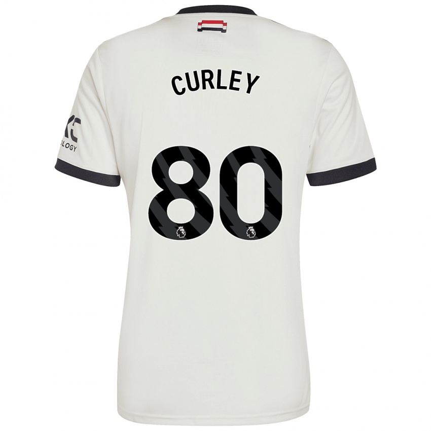 Kinder Ruben Curley #80 Cremeweiß Ausweichtrikot Trikot 2024/25 T-Shirt Österreich