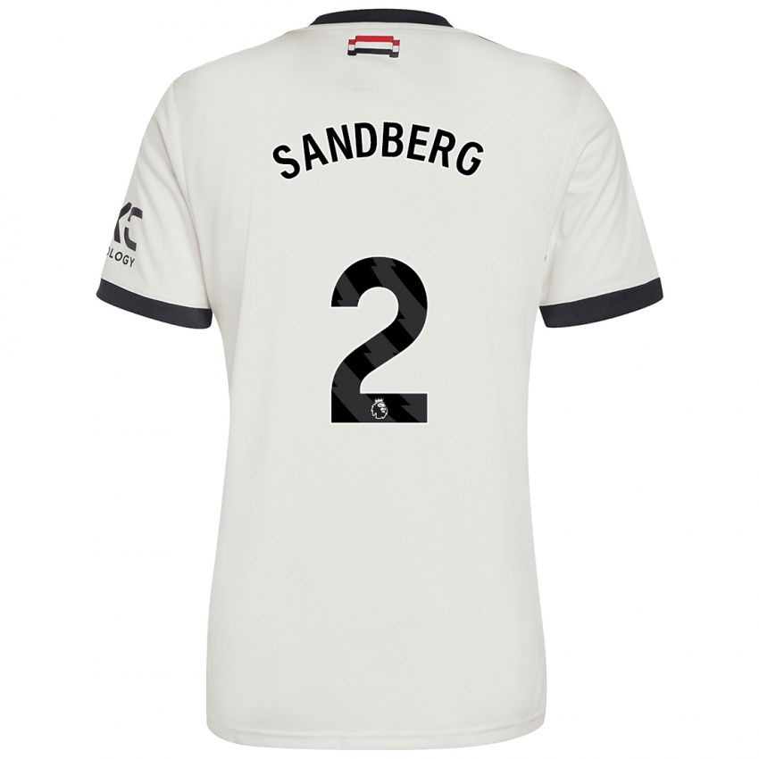 Kinder Anna Sandberg #2 Cremeweiß Ausweichtrikot Trikot 2024/25 T-Shirt Österreich