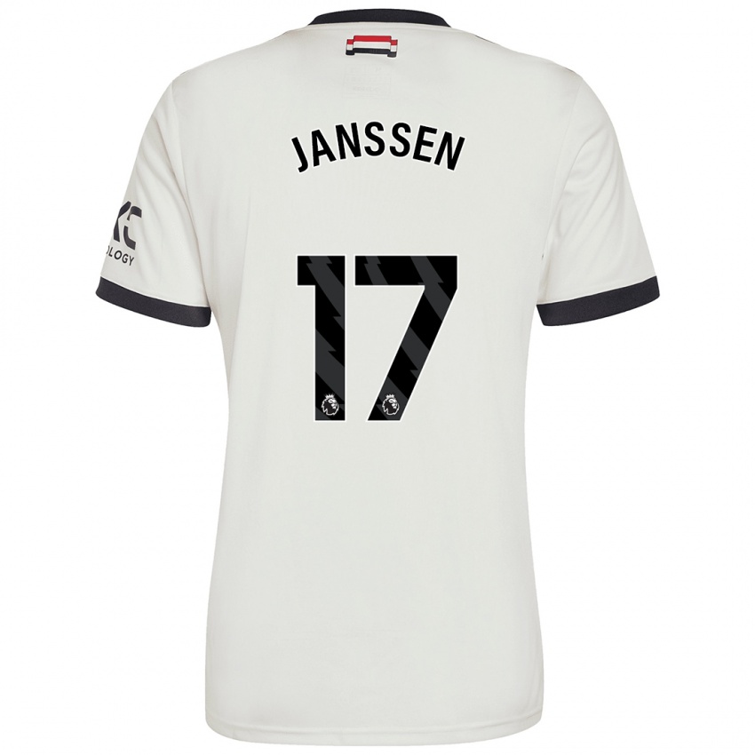 Kinder Dominique Janssen #17 Cremeweiß Ausweichtrikot Trikot 2024/25 T-Shirt Österreich