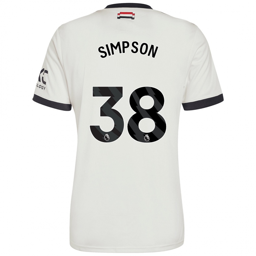 Kinder Jess Simpson #38 Cremeweiß Ausweichtrikot Trikot 2024/25 T-Shirt Österreich