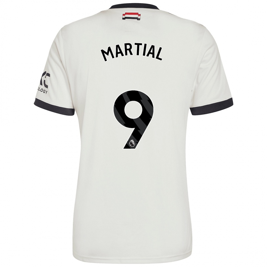 Kinder Anthony Martial #9 Cremeweiß Ausweichtrikot Trikot 2024/25 T-Shirt Österreich