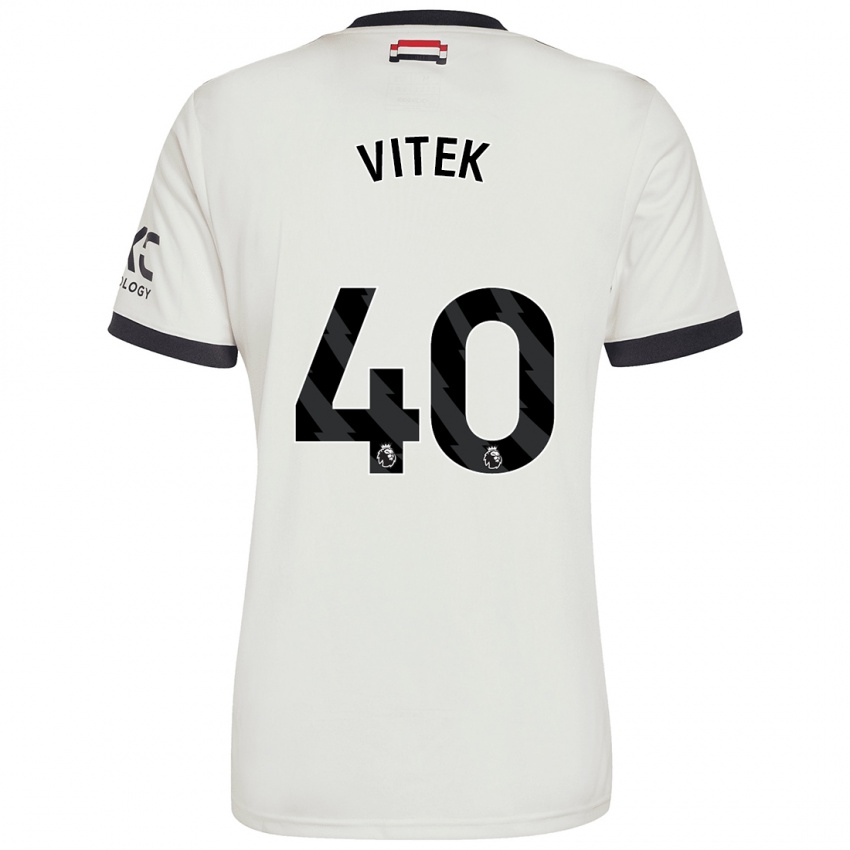 Kinder Radek Vitek #40 Cremeweiß Ausweichtrikot Trikot 2024/25 T-Shirt Österreich