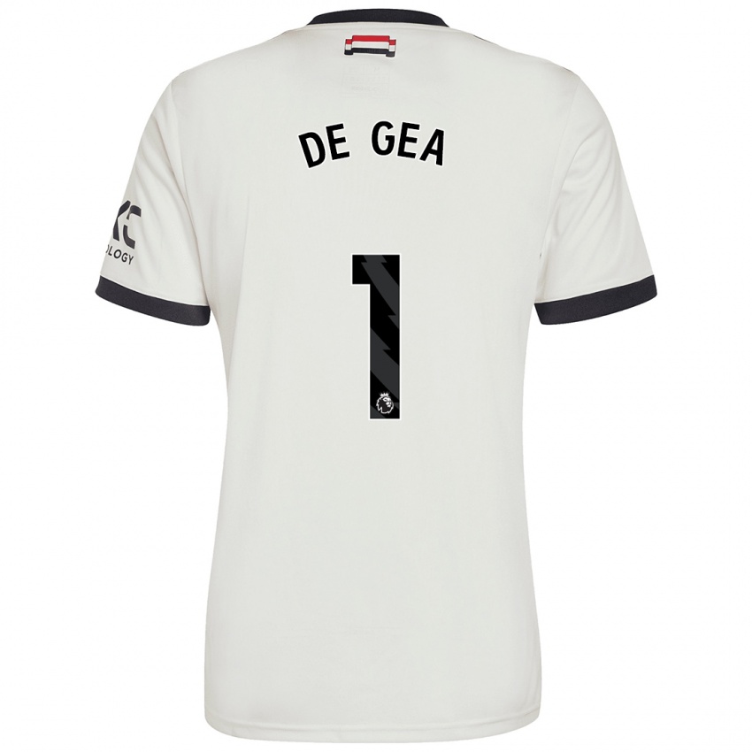 Kinder David De Gea #1 Cremeweiß Ausweichtrikot Trikot 2024/25 T-Shirt Österreich