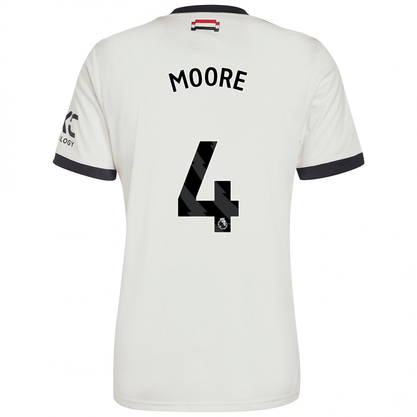 Kinder Jade Moore #4 Cremeweiß Ausweichtrikot Trikot 2024/25 T-Shirt Österreich