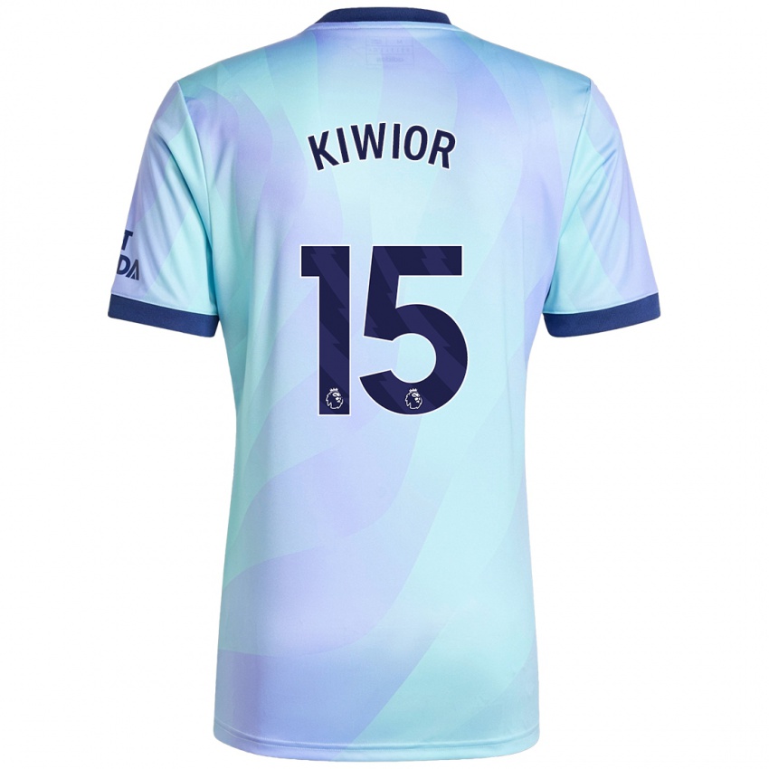 Kinder Jakub Kiwior #15 Aquamarin Ausweichtrikot Trikot 2024/25 T-Shirt Österreich