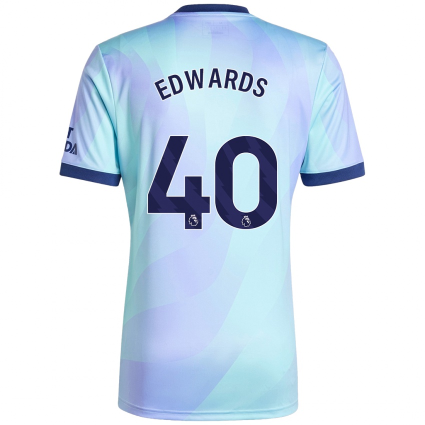 Kinder Khayon Edwards #40 Aquamarin Ausweichtrikot Trikot 2024/25 T-Shirt Österreich