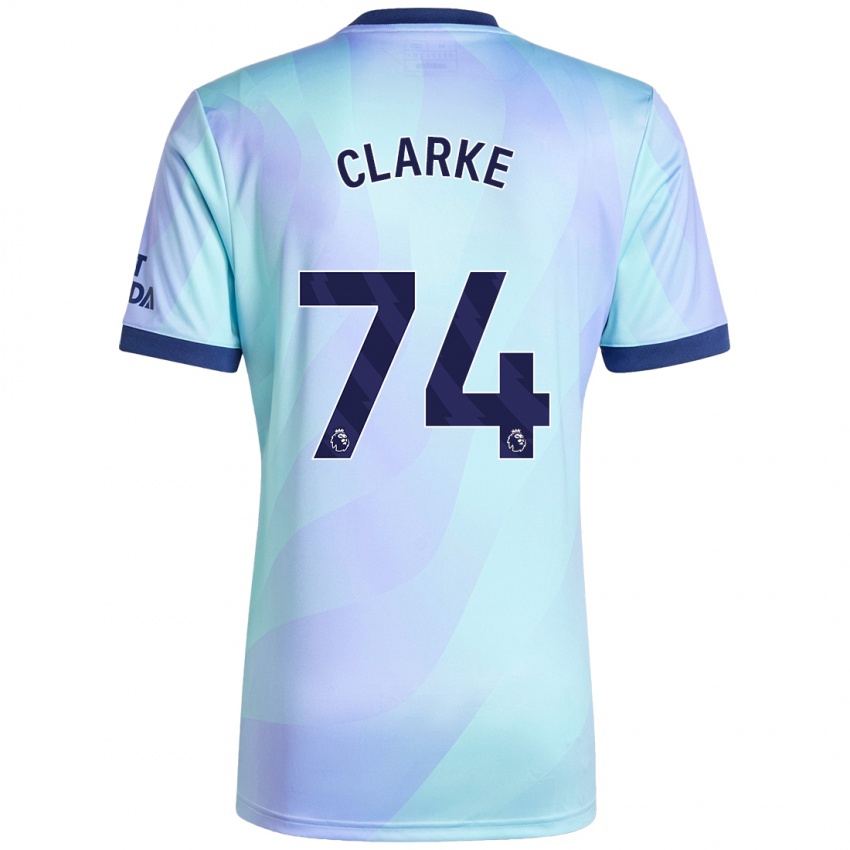 Kinder Brayden Clarke #74 Aquamarin Ausweichtrikot Trikot 2024/25 T-Shirt Österreich