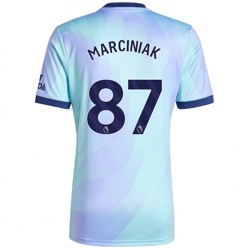 Kinder Alex Marciniak #87 Aquamarin Ausweichtrikot Trikot 2024/25 T-Shirt Österreich