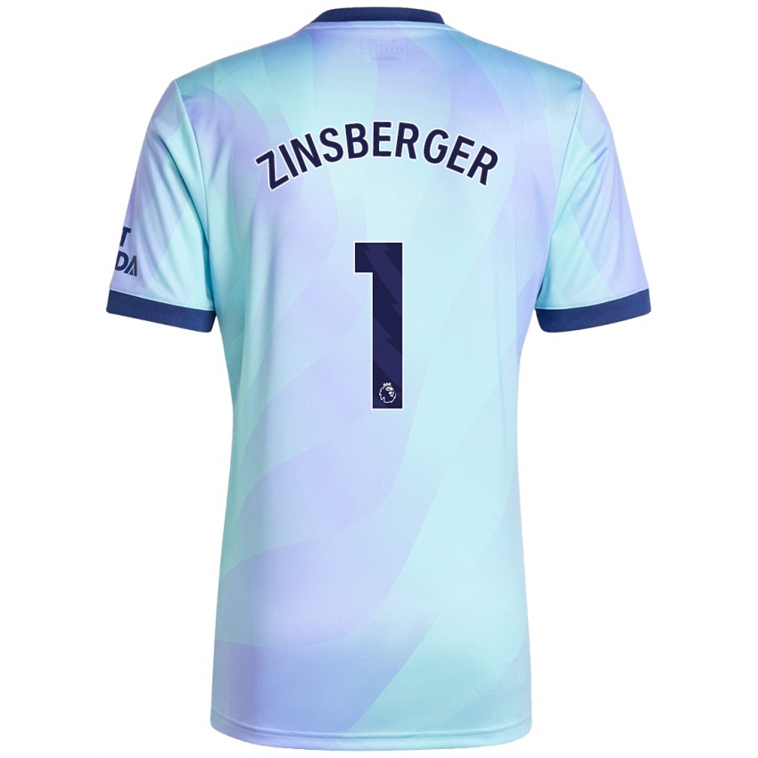 Kinder Manuela Zinsberger #1 Aquamarin Ausweichtrikot Trikot 2024/25 T-Shirt Österreich