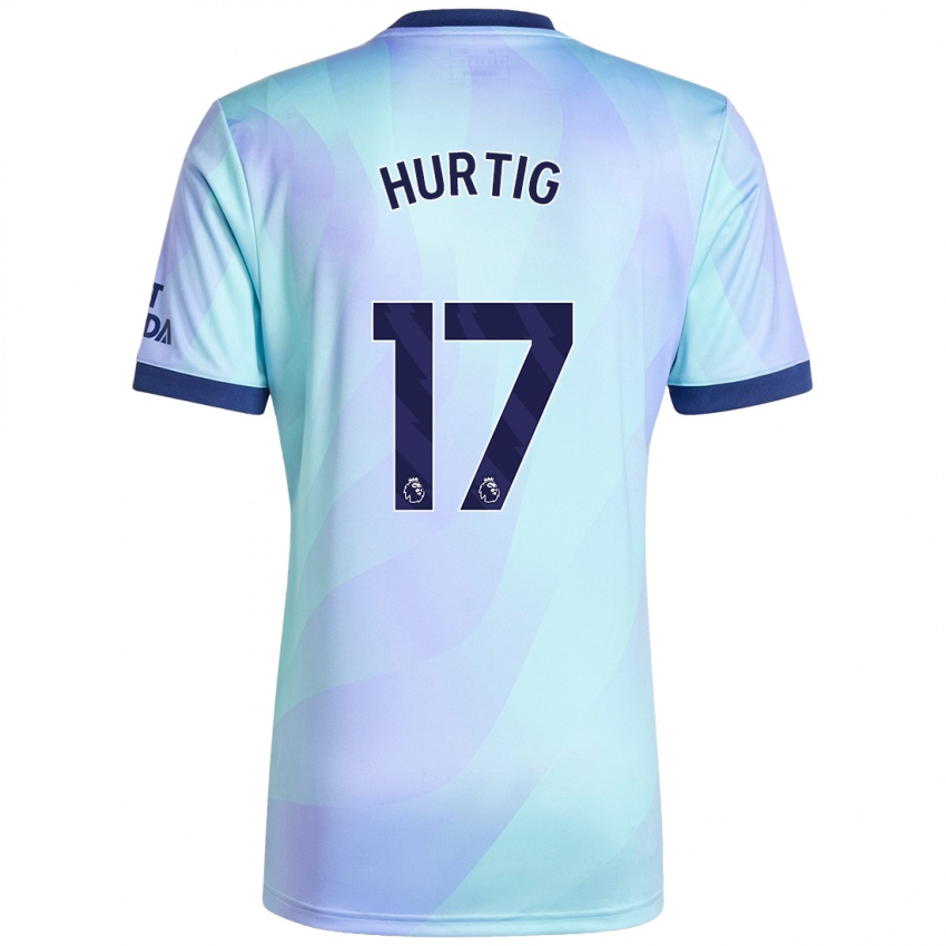 Kinder Lina Hurtig #17 Aquamarin Ausweichtrikot Trikot 2024/25 T-Shirt Österreich