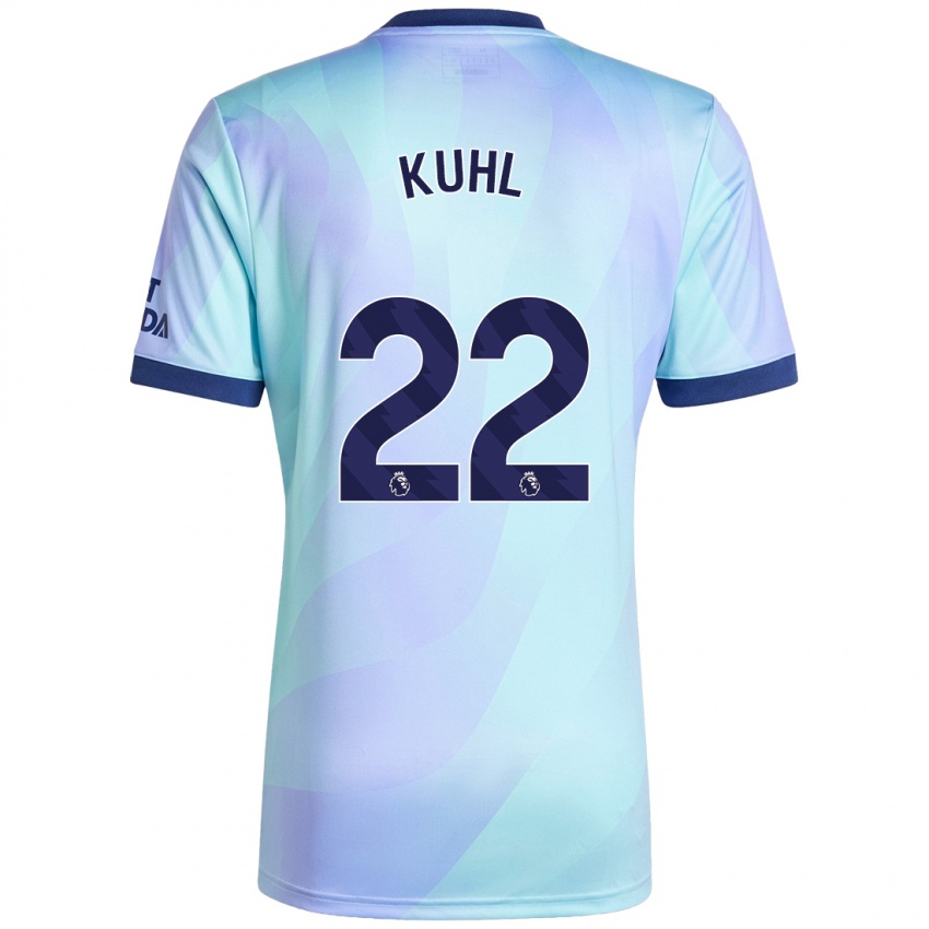 Kinder Kathrine Møller Kühl #22 Aquamarin Ausweichtrikot Trikot 2024/25 T-Shirt Österreich