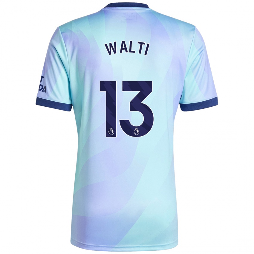 Kinder Lia Walti #13 Aquamarin Ausweichtrikot Trikot 2024/25 T-Shirt Österreich