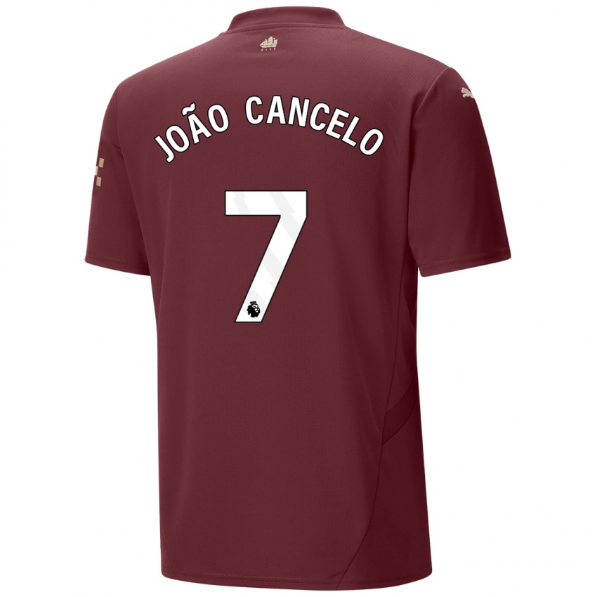 Kinder Joao Cancelo #7 Kastanienbraun Ausweichtrikot Trikot 2024/25 T-Shirt Österreich