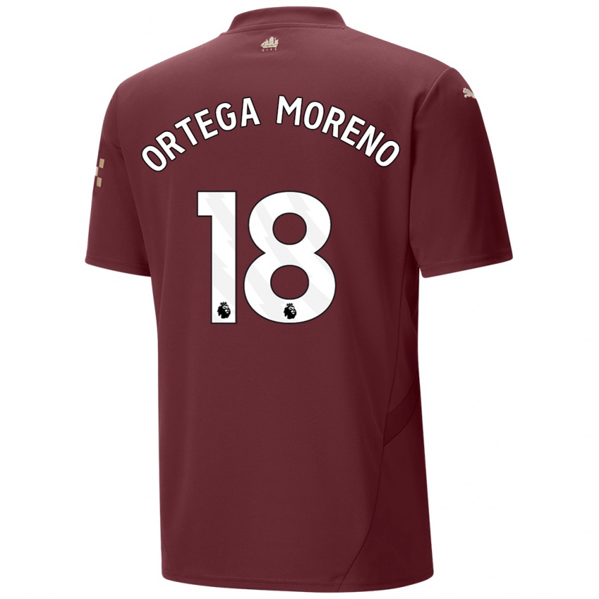 Kinder Stefan Ortega Moreno #18 Kastanienbraun Ausweichtrikot Trikot 2024/25 T-Shirt Österreich