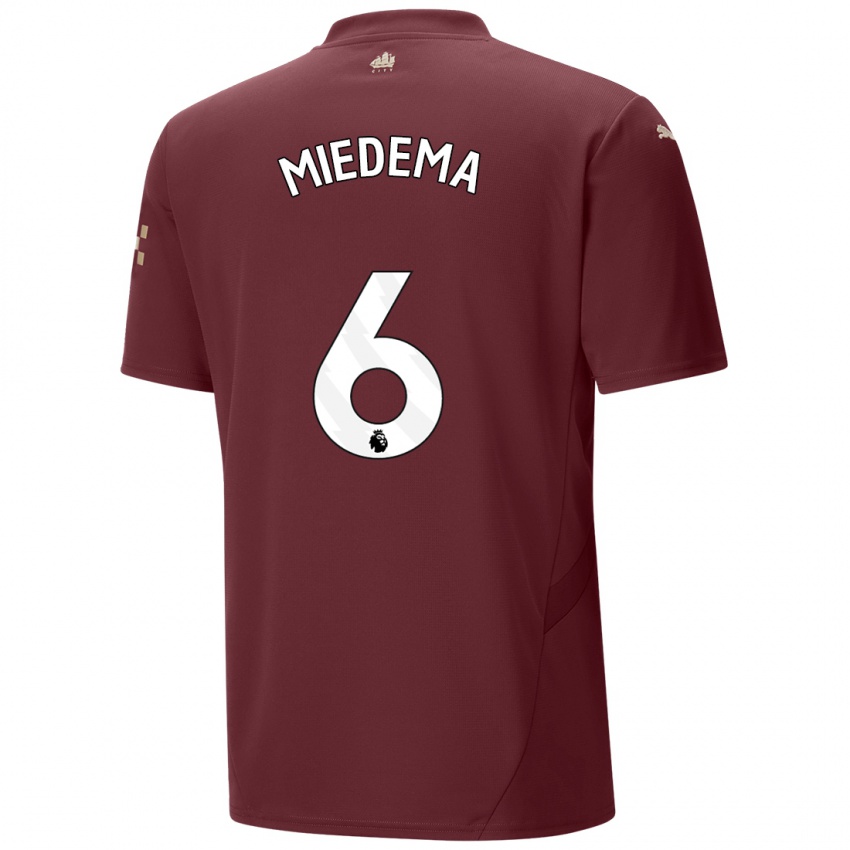 Kinder Vivianne Miedema #6 Kastanienbraun Ausweichtrikot Trikot 2024/25 T-Shirt Österreich