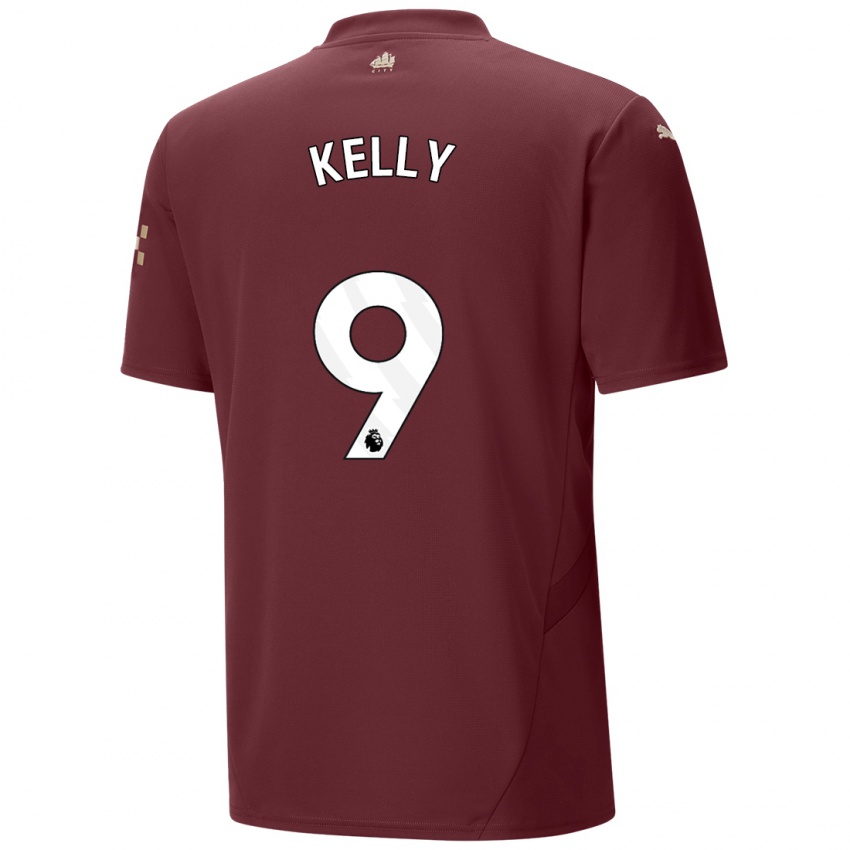 Kinder Chloe Kelly #9 Kastanienbraun Ausweichtrikot Trikot 2024/25 T-Shirt Österreich