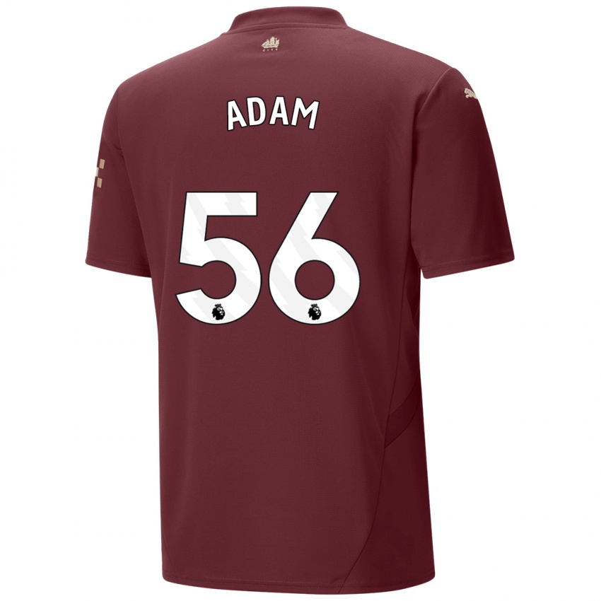 Kinder Josh Adam #56 Kastanienbraun Ausweichtrikot Trikot 2024/25 T-Shirt Österreich