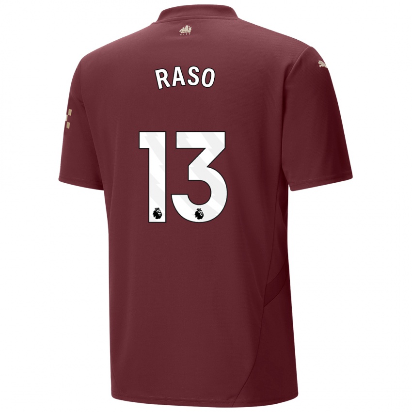 Kinder Hayley Raso #13 Kastanienbraun Ausweichtrikot Trikot 2024/25 T-Shirt Österreich