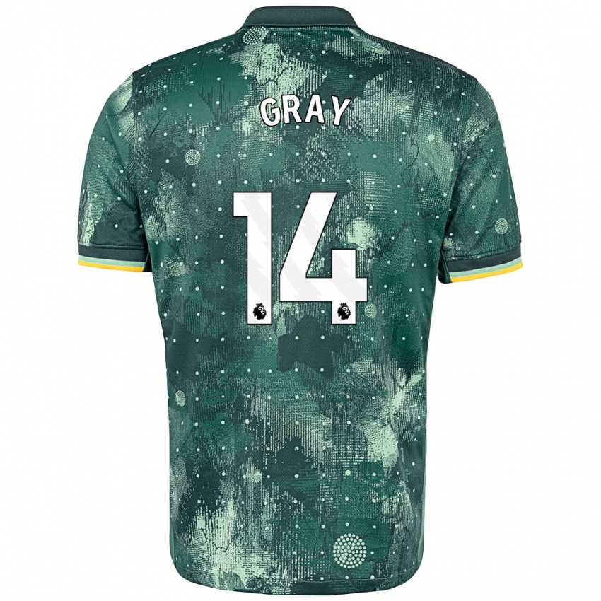 Kinder Archie Gray #14 Mintgrün Ausweichtrikot Trikot 2024/25 T-Shirt Österreich