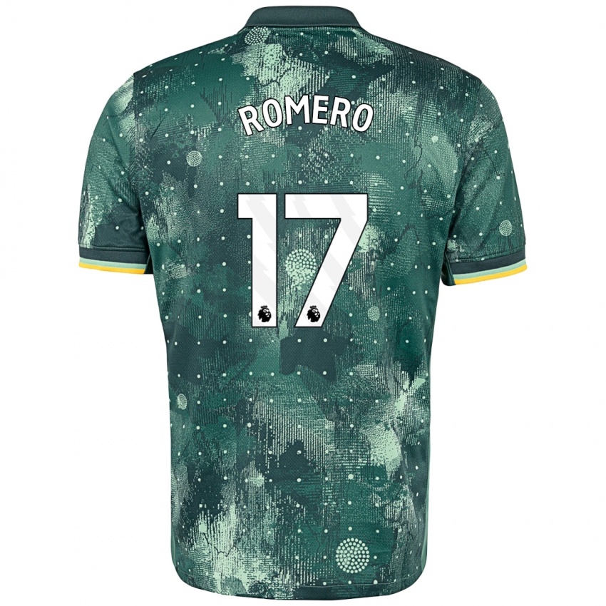 Kinder Cristian Romero #17 Mintgrün Ausweichtrikot Trikot 2024/25 T-Shirt Österreich