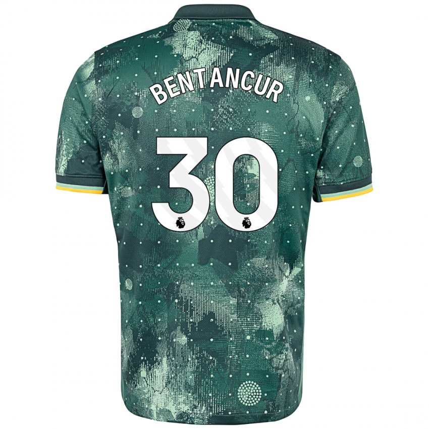 Kinder Rodrigo Bentancur #30 Mintgrün Ausweichtrikot Trikot 2024/25 T-Shirt Österreich