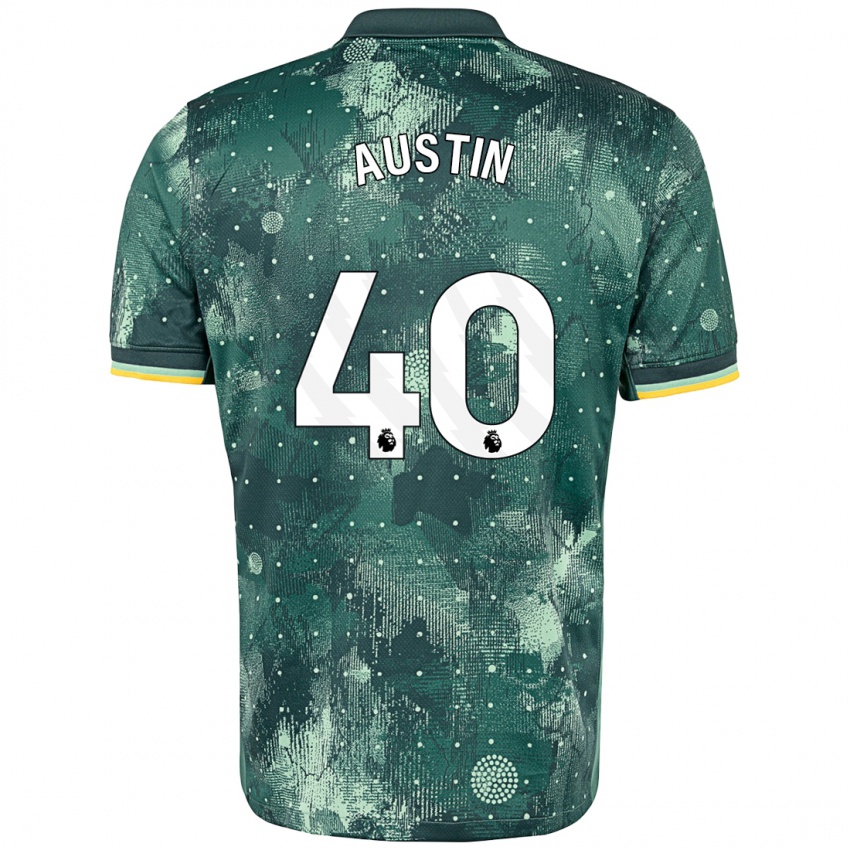 Kinder Brandon Austin #40 Mintgrün Ausweichtrikot Trikot 2024/25 T-Shirt Österreich