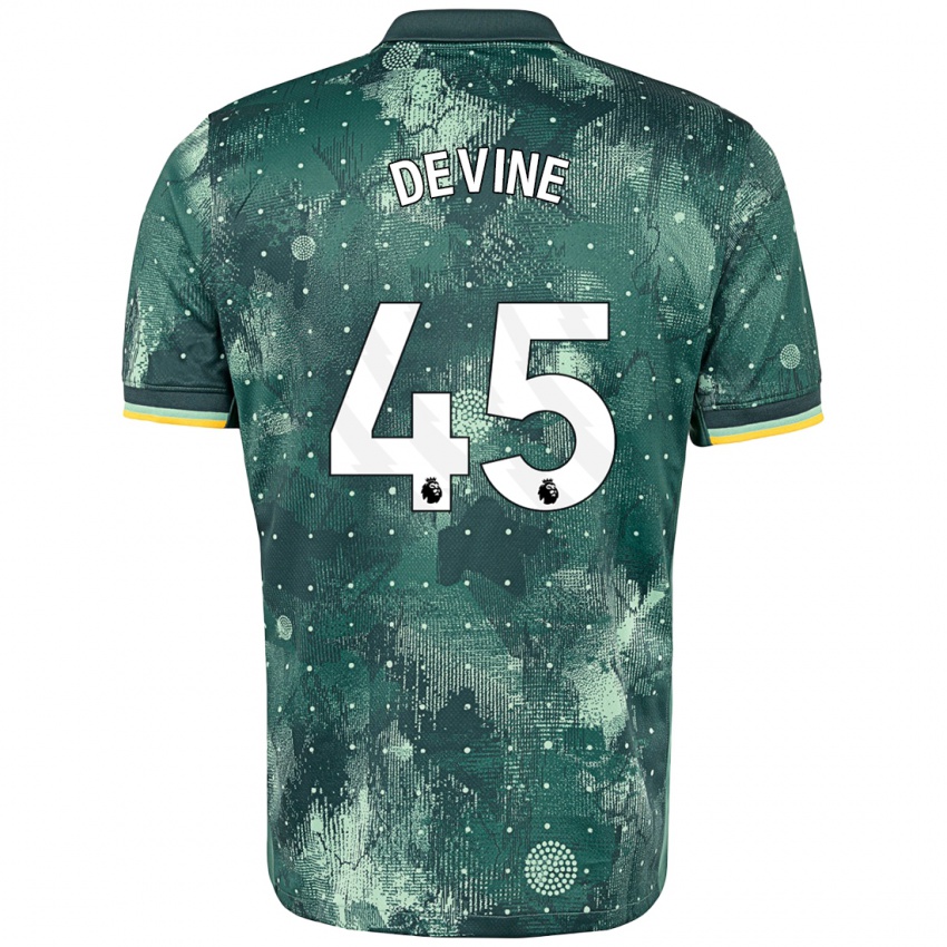 Kinder Alfie Devine #45 Mintgrün Ausweichtrikot Trikot 2024/25 T-Shirt Österreich